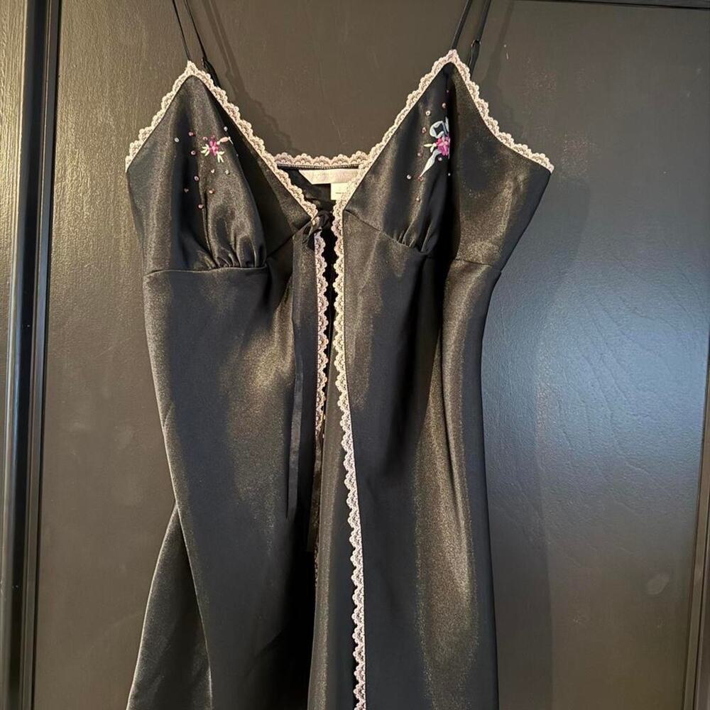 Y2k victorias secret black satin